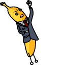 Banana in Suit Animated hand cursor