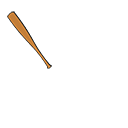 Baseball Bat Hitting Ball Animated arrow cursor