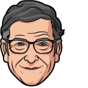 Bill Gates & Windows 95 Logo Animated hand cursor