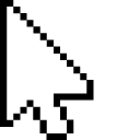 Black and White Pixel Animated arrow cursor