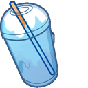 Blue Ice Pop & Milk Cocktail Animated hand cursor