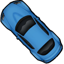 Blue Mazda RX-8 arrow cursor