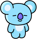 BTS BT21 Koya Sleeping Animated hand cursor