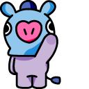 BTS BT21 Mang Animated hand cursor