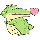 Buddy Gator & Heart Animated arrow cursor