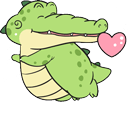 Buddy Gator & Heart Animated hand cursor