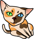 Calico Cat & Paw Animated arrow cursor