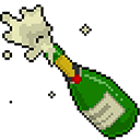 Champagne Pixel Animated arrow cursor