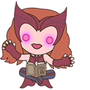 Chibi Scarlet Witch with Darkhold Animated arrow cursor