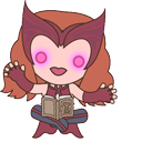 Chibi Scarlet Witch with Darkhold Animated hand cursor