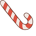 Christmas Candy Cane & Gingerbread Man Animated arrow cursor