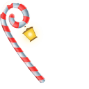 Christmas Candy Cane Staff with Lantern arrow cursor