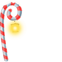 Christmas Candy Cane Staff with Lantern hand cursor