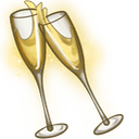 Christmas Champagne arrow cursor