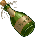 Christmas Champagne hand cursor