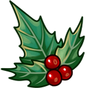 Christmas Holly & Mistletoe arrow cursor