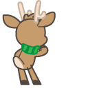 Christmas Reindeer Animated arrow cursor