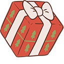 Christmas Santa Claus & Gift Animated hand cursor