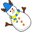 Christmas Snowman & Snowflake Animated arrow cursor