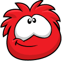 Club Penguin Blue & Red Puffles Animated hand cursor