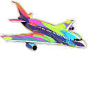 Colorful Airplane Animated arrow cursor