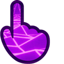 Colorful Synthwave Animated hand cursor