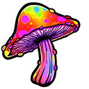 Colorful Trippy Mushroom Animated arrow cursor