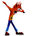 Crash Bandicoot Dab Animated arrow cursor