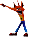 Crash Bandicoot Dab Animated hand cursor