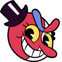 Cuphead Beppi the Clown & Bumper Car Jerry hand cursor