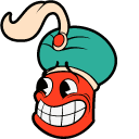 Cuphead Djimmi the Great & Cob Pipe hand cursor