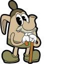 Cuphead Elder Kettle & Cane hand cursor