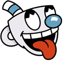 Cuphead Mugman Animated hand cursor