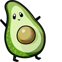 Cute Avocado & Bone arrow cursor