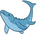 Cute Baby Mosasaurus Animated arrow cursor