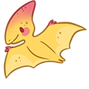 Cute Baby Pterodactyl Animated arrow cursor