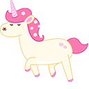 Cute Beige Unicorn Animated arrow cursor