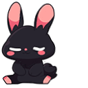 Cute Black Bunny Animated arrow cursor