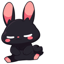 Cute Black Bunny Animated hand cursor