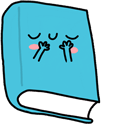 Cute Blue Book Animated hand cursor