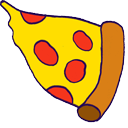 Cute Cat Eating Pizza Animated hand cursor