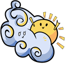 Cute Cloud & Sun hand cursor