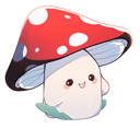 Cute Fly Agaric Jumping Animated hand cursor