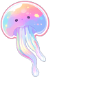 Cute Pastel Jellyfish Animated hand cursor