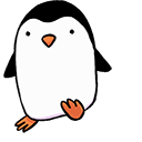 Cute Penguin Slapping Feet Animated arrow cursor