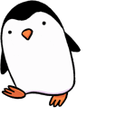 Cute Penguin Slapping Feet Animated hand cursor