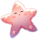 Cute Pink Starfish Animated hand cursor