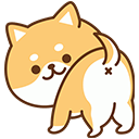 Cute Puppy Shiba Inu Animated arrow cursor