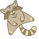 Cute Raccoon Animated arrow cursor