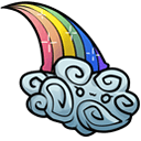 Cute Rainbow & Unicorn arrow cursor